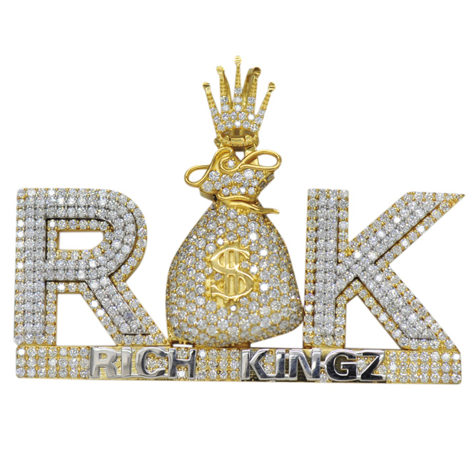 CJ19322 - Custom Diamond Rick Kingz Pendant